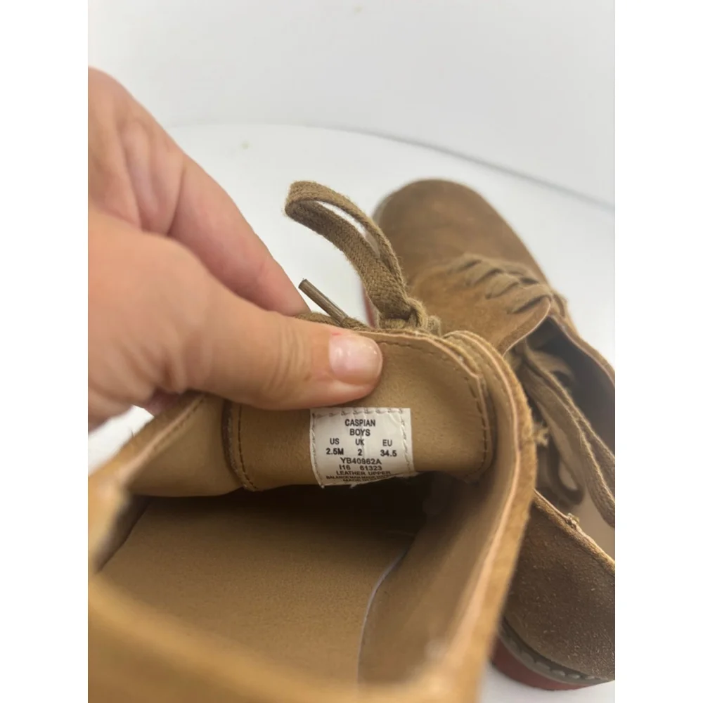 Boys Sperry Suede Oxford Shoes 2.5 (Little Boy) Brown Red